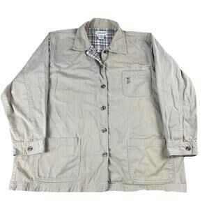 Vintage Cabin Creek Barn Chore Jacket Full Zip Beige Women's 20W Plus Sized
